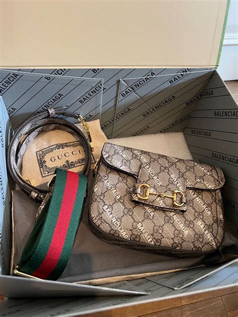 gucci x balenciaga horsebit bag|gucci balenciaga clasp.